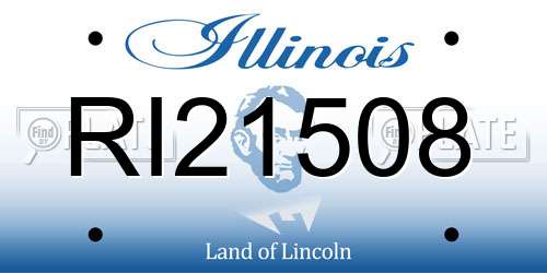 RI21508 Illinois License Plate