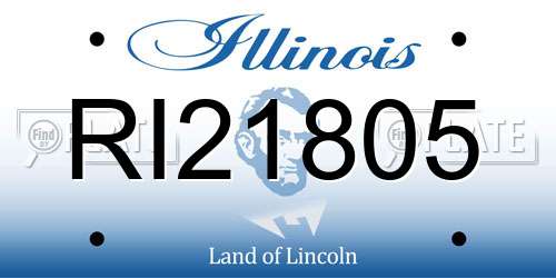 RI21805 Illinois License Plate