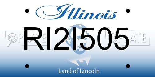 RI2I505 Illinois License Plate