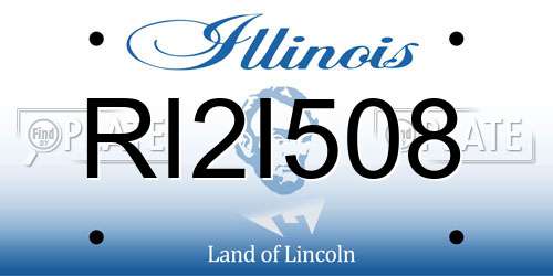 RI2I508 Illinois License Plate