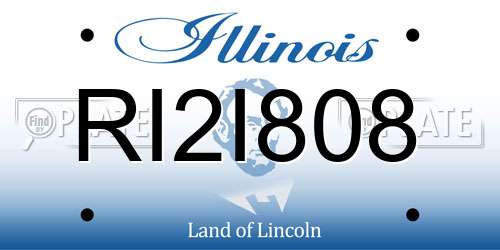 RI2I808 Illinois License Plate
