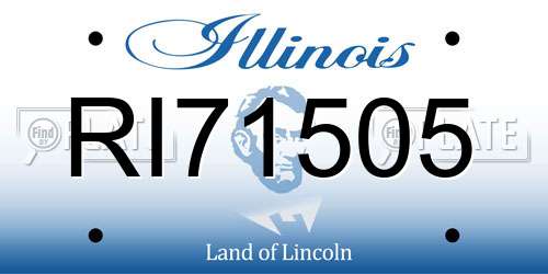 RI71505 Illinois License Plate
