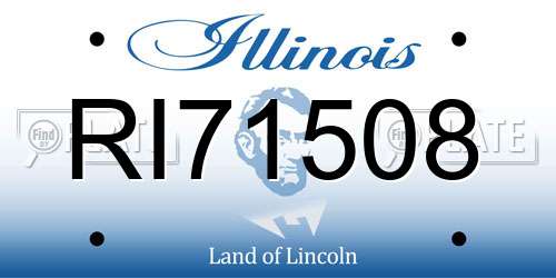 RI71508 Illinois License Plate