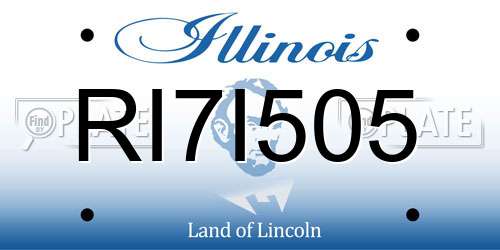 RI7I505 Illinois License Plate