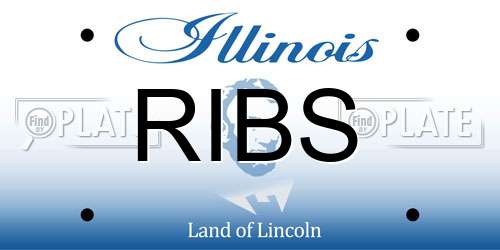 RIBS Illinois License Plate