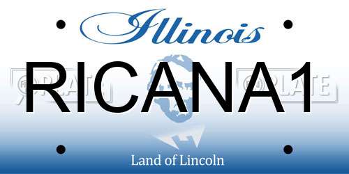 RICANA1 Illinois License Plate