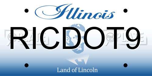 RICDOT9 Illinois License Plate