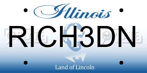 RICH3DN Illinois License Plate