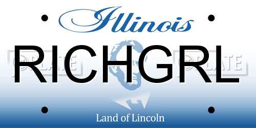 RICHGRL Illinois License Plate