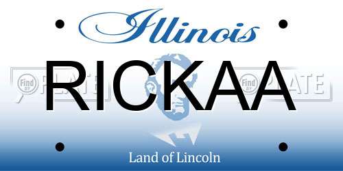 RICKAA Illinois License Plate