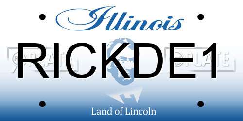RICKDE1 Illinois License Plate