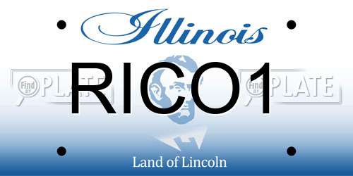 RICO1 Illinois License Plate