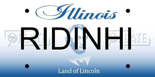 RIDINHI Illinois License Plate