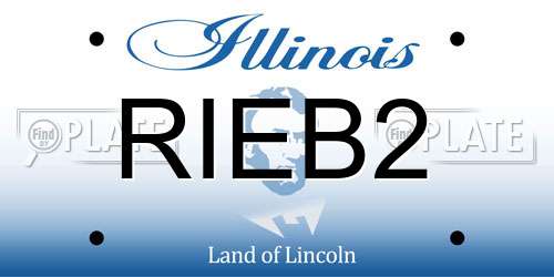 RIEB2 Illinois License Plate