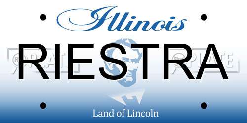 RIESTRA Illinois License Plate