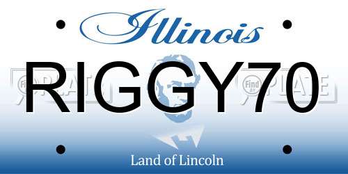 RIGGY70 Illinois License Plate
