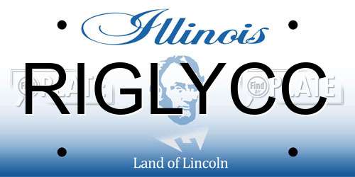 RIGLYCC Illinois License Plate