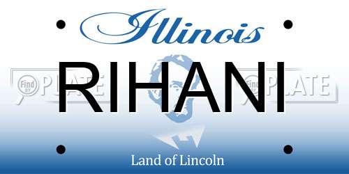 RIHANI Illinois License Plate