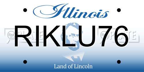 RIKLU76 Illinois License Plate