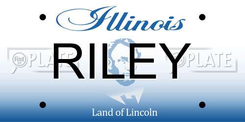 RILEY Illinois License Plate