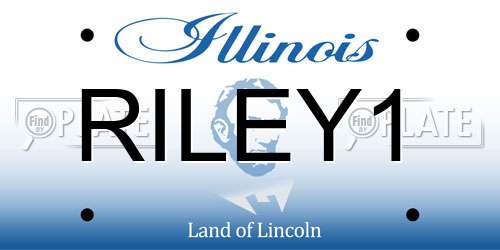 RILEY1 Illinois License Plate