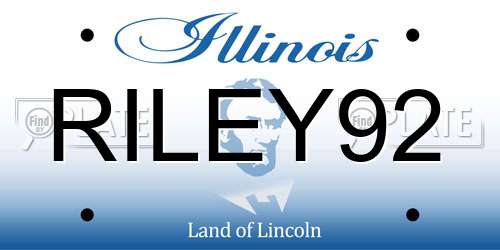 RILEY92 Illinois License Plate