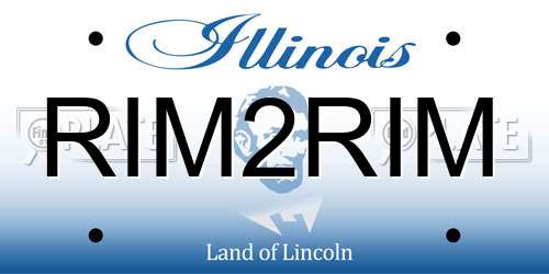 RIM2RIM Illinois License Plate