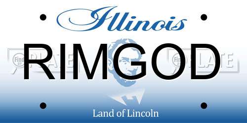 RIMGOD Illinois License Plate