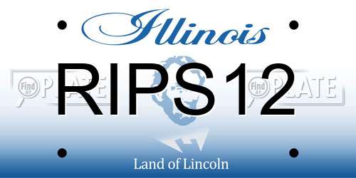RIPS12 Illinois License Plate