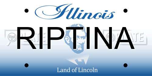 RIPTINA Illinois License Plate