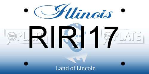 RIRI17 Illinois License Plate