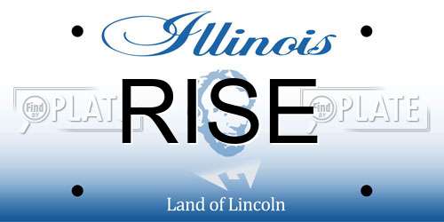 RISE Illinois License Plate