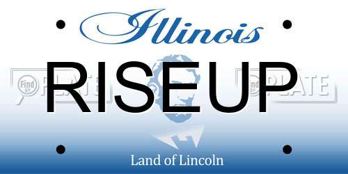 RISEUP Illinois License Plate