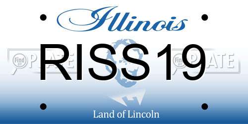 RISS19 Illinois License Plate