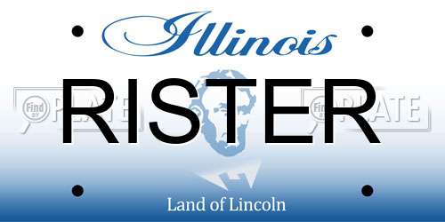 RISTER Illinois License Plate