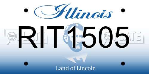 RIT1505 Illinois License Plate