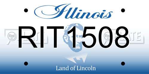 RIT1508 Illinois License Plate