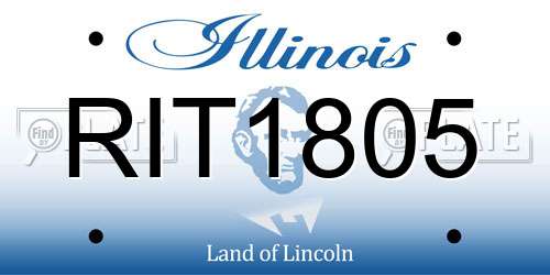 RIT1805 Illinois License Plate