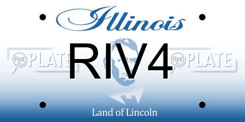 RIV4 Illinois License Plate