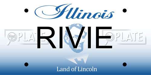 RIVIE Illinois License Plate