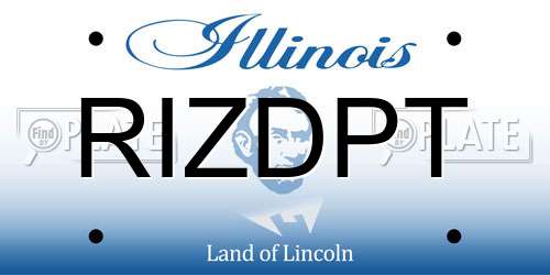 RIZDPT Illinois License Plate