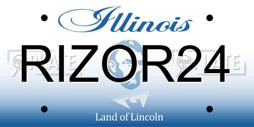 RIZOR24 Illinois License Plate