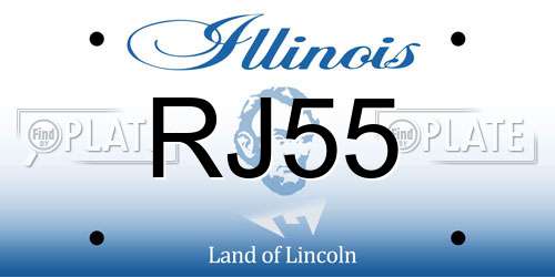 RJ55 Illinois License Plate