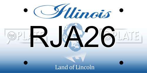 RJA26 Illinois License Plate