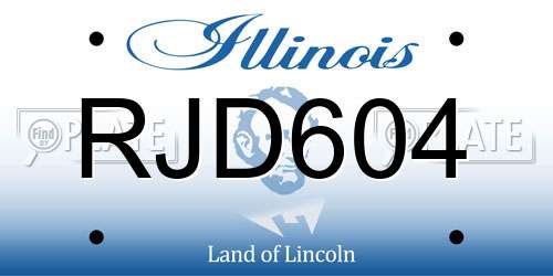 RJD604 Illinois License Plate