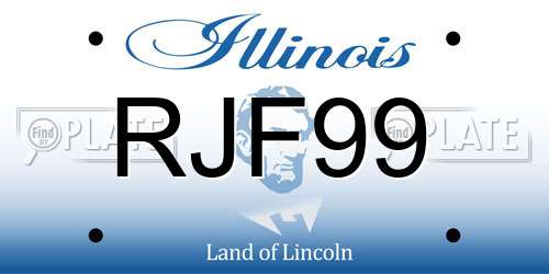 RJF99 Illinois License Plate