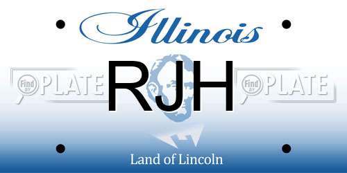 RJH Illinois License Plate