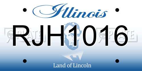 RJH1016 Illinois License Plate