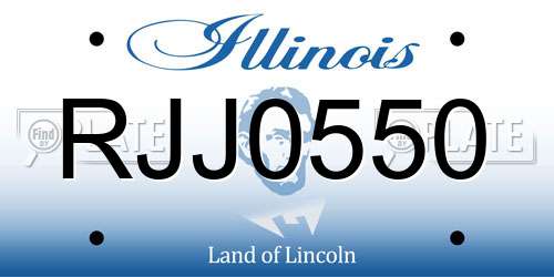 RJJ0550 Illinois License Plate