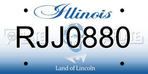 RJJ0880 Illinois License Plate
